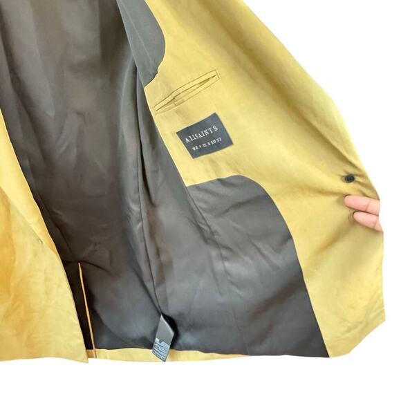 New ALLSAINTS Yolanda Lyn Relaxed Fit Woven Women’s Khaki Blazer Sz UK4 / US0 - Picture 6 of 15